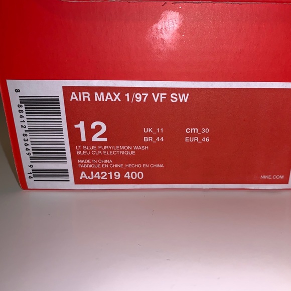 MEN’S NIKE SEAN WOTHERSPOON AIR MAX 1/97 VNDS - Picture 5 of 8